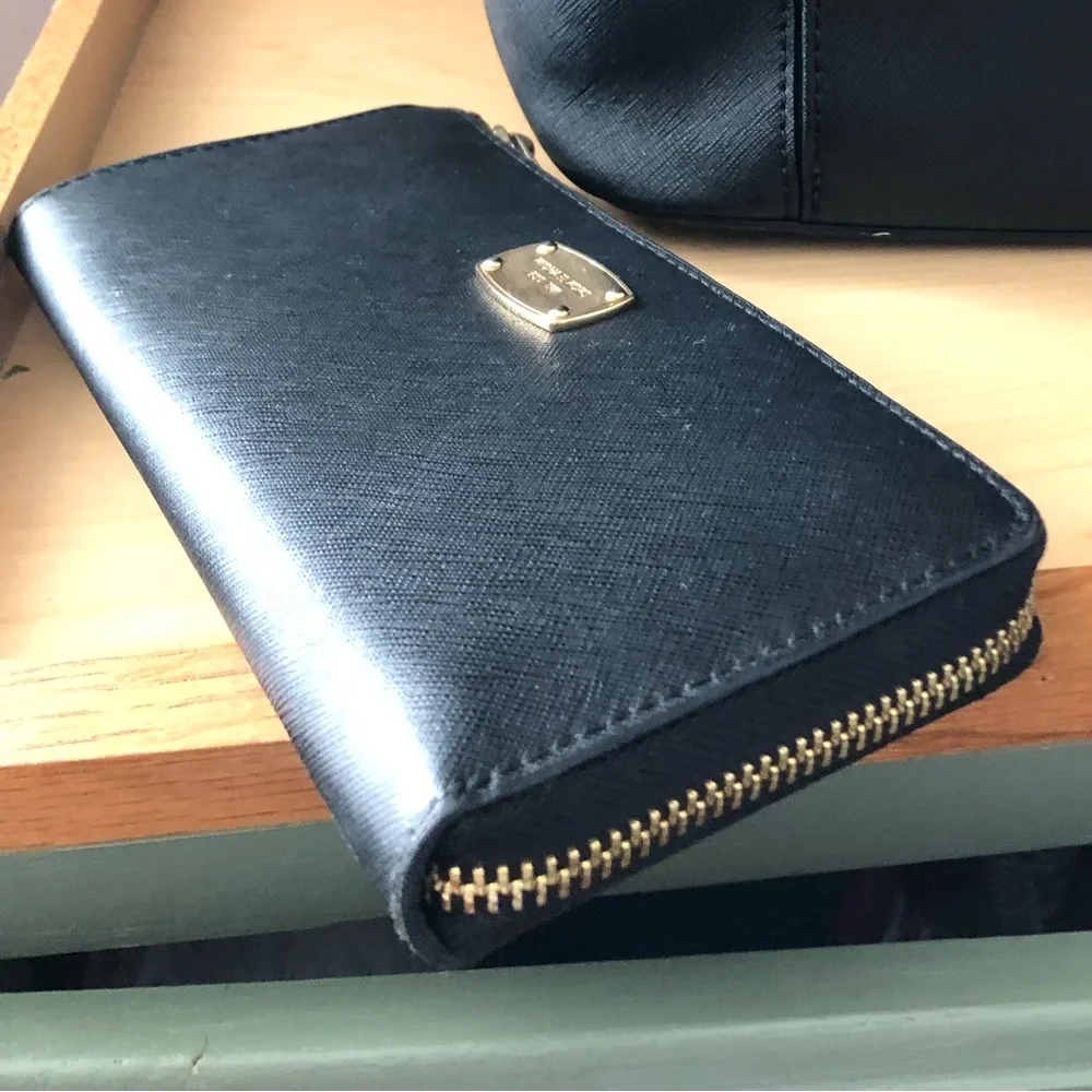 Michael Kors Black Saffiano Leather Wallet